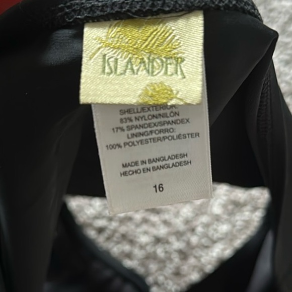 Islander Black Swim Bottoms Size 16 - Picture 4 of 5
